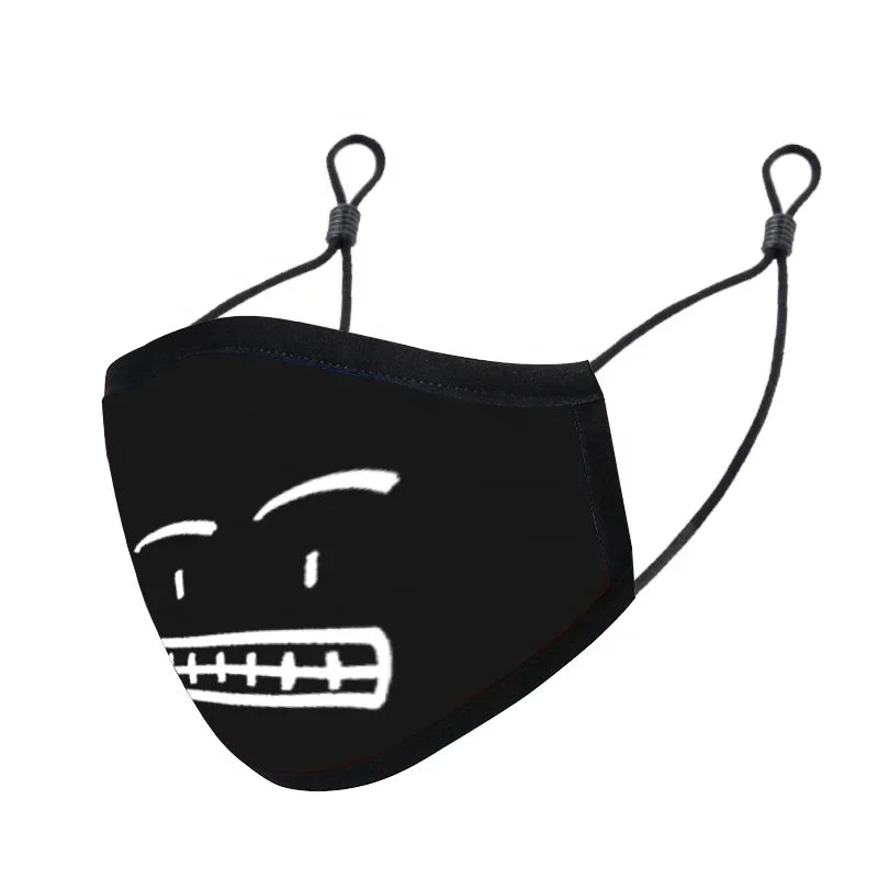 
Design sublimation facemas k online sale 100% Cotton black facial mouthmas k anti dust 