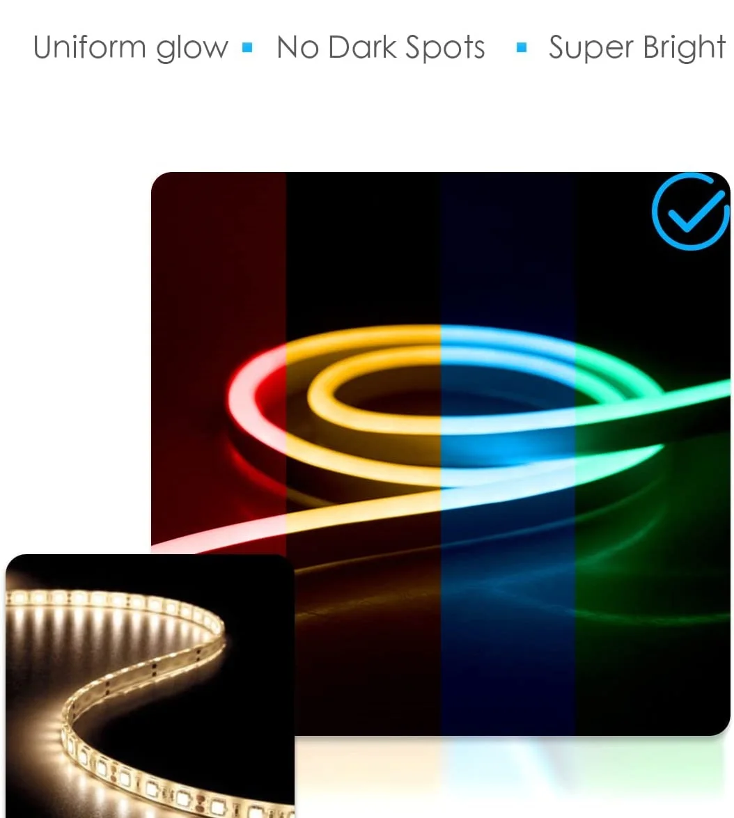 230v 110v Neon Rope Lights Ip65 Waterproof Flex Multi Color Changing