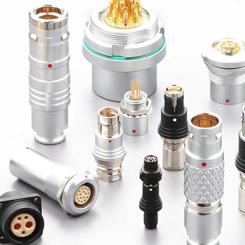 LEMO-Compatible Push-Pull Circular Connector 2-16 Pin Waterproof Metal Connector for Medical & Industrial Equipment插图3 LEMO-Compatible Push-Pull Circular Connector 2-16 Pin Waterproof Metal Connector for Medical & Industrial Equipment插图3