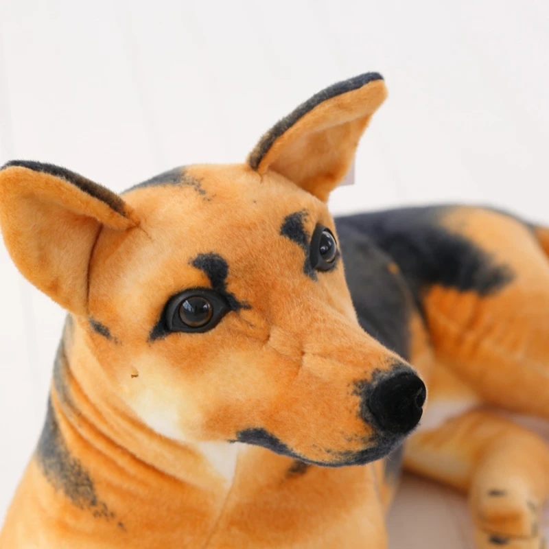 Customised Black And Brown Life Size Realistic Big Dog Soft Toys ...