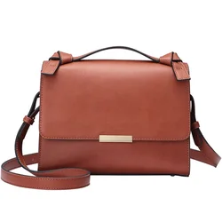 Ladies Vintage Purse Zipper Hasp Crossbody Bags Luxury Genuine Leather Handbags For Women