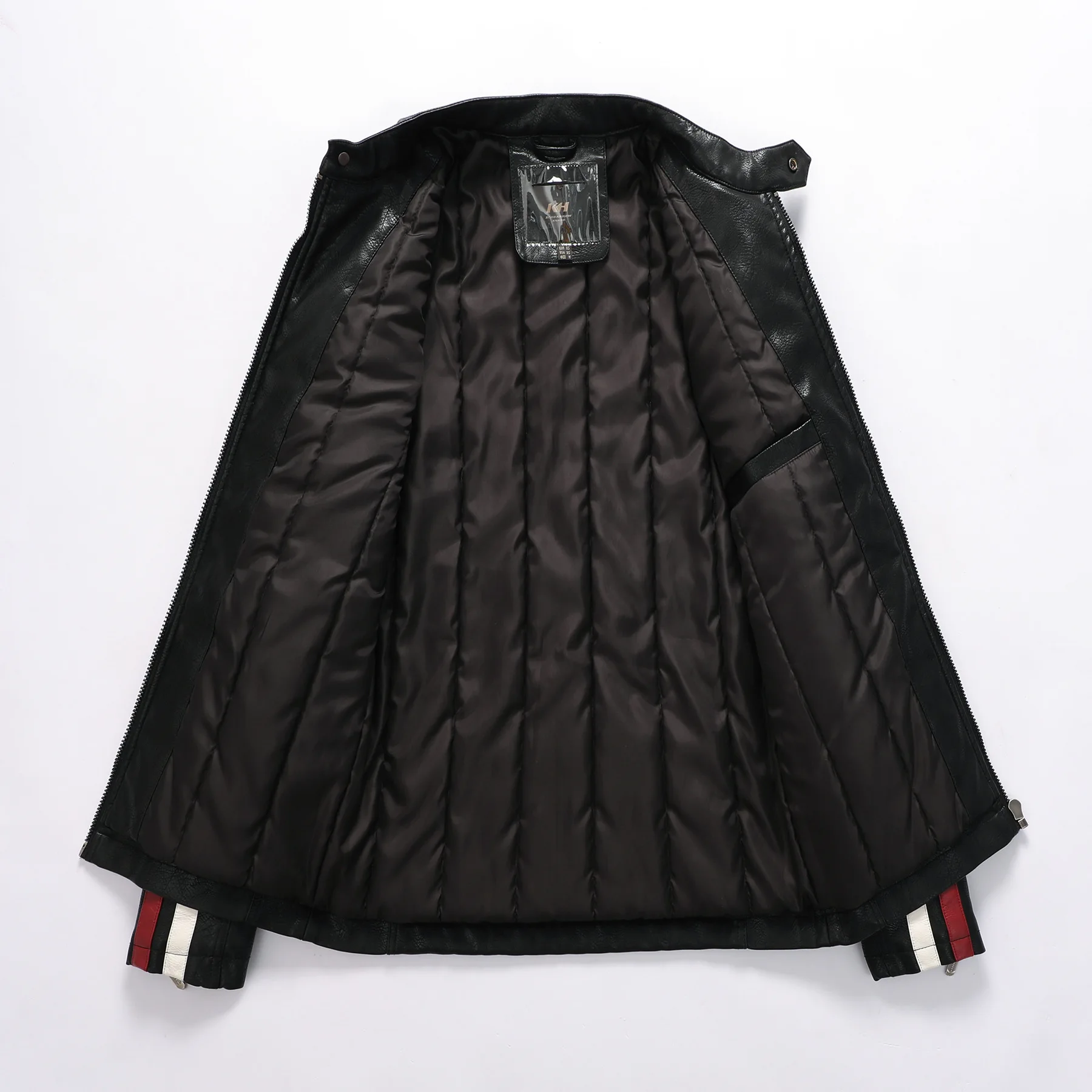 Men's Motorcycle Jacket Cotton Leather Casual Biker Style_voghion.com