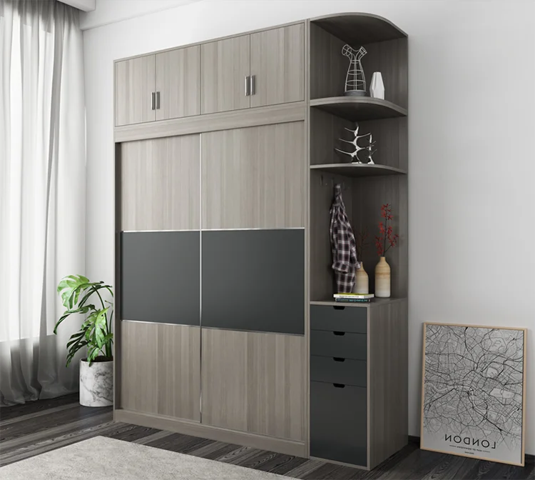 High grade particle board with melamine wardrobe bedroom furniture
