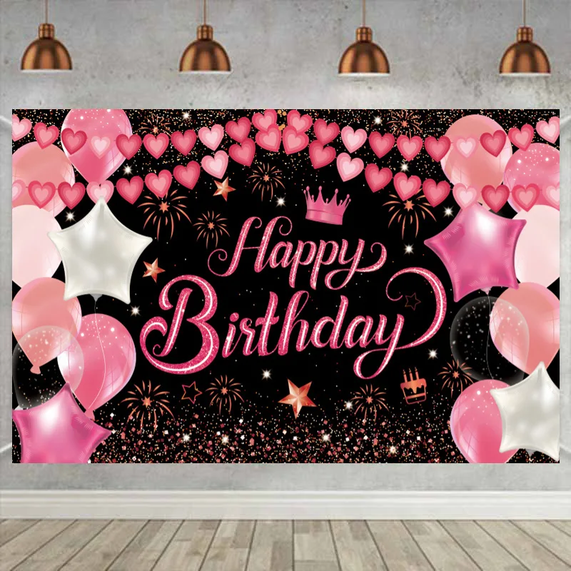 Wholesale Happy Birthday Backdrop Banner Sign Poster For Birthday ...