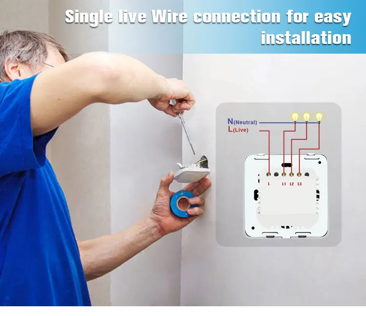 110v-250v remote control ZigBee touch panel lighting switch - ANKUX.COM