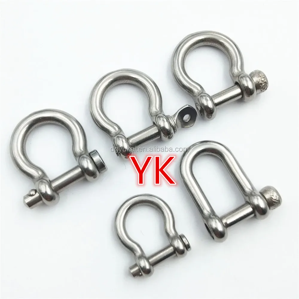 4mm/5mm Stainless Steel 304 Rigging Shackle Bow Shackle With Safety Pin