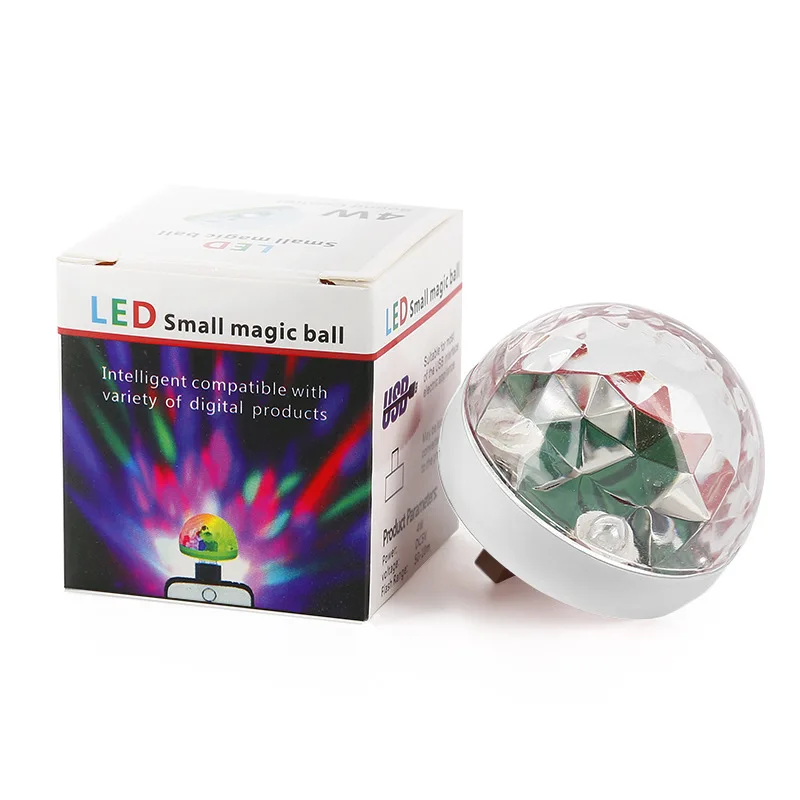 Mini Disco Light Stage DJ RGB Strobe Magic Ball  usb car atmosphere lamp inner ambient star light led