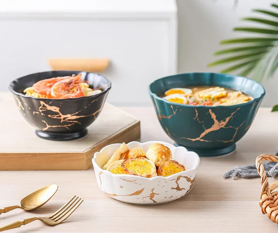 Ceramic Bowl 5" 6" 7" 8" Porcelain Salad Bowl Noodle Bowl Pasta