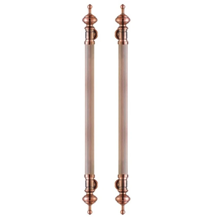 36 inches antique brass door handle 900 mm copper main brass glass door handle