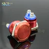 Red Button 19MM Metal Push Button Switch Momentary Connection post/screw foot Waterproof ip65 Multicolor