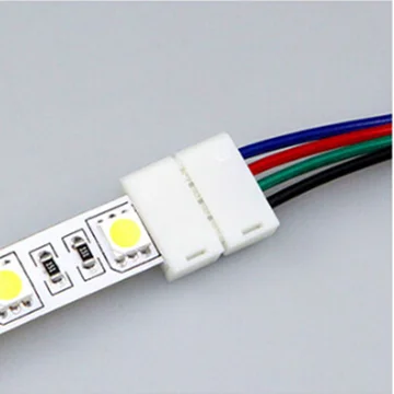 5050 RGB LED Strip 4 Pin Free Welding Adaptor Wire Extension Cable Connector DC 12V 24V