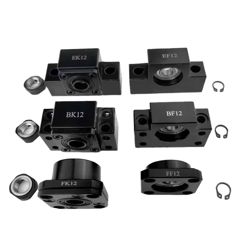 product hd steel ball screw support bracket bk12 screw bearing fixed bracket bf10 ek20 ef fk25 ff ak af15-18