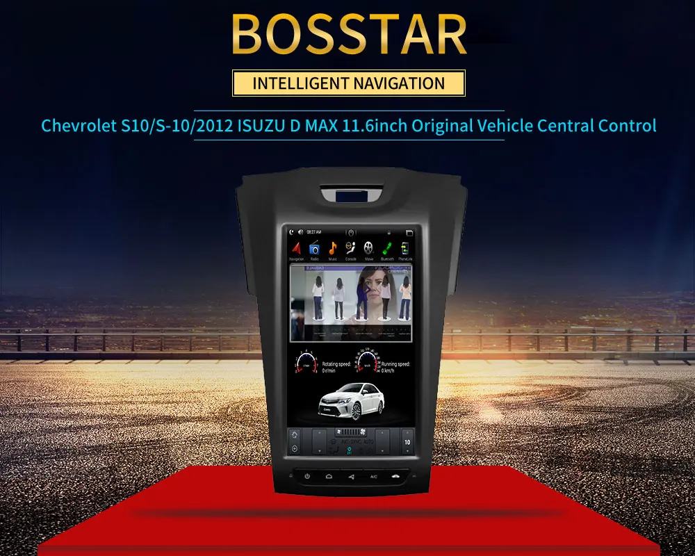 Bosstar 11 6inch Car Gps Navigation Dvd Player For Tesla Style Isuzu D Max V Cross Mu X With Mirror Link Wifi Radio Auto A C Buy Car Gps Navigation For Isuzu Mu X 11 6 Inch Car Dvd