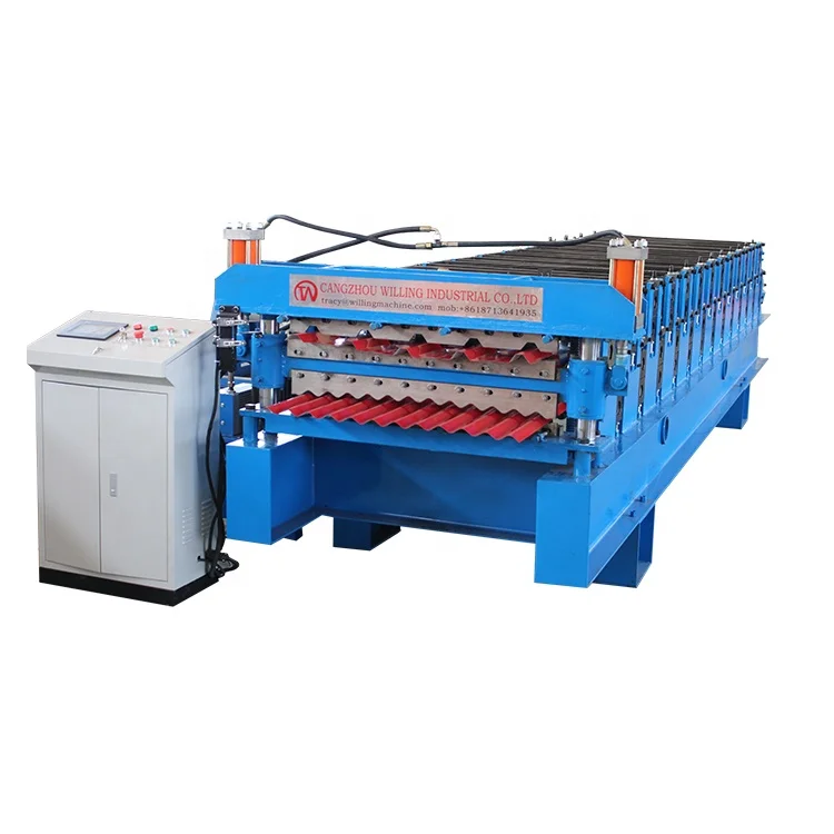 
Hydraulic Double Layer Automatic Roof Sheet Steel Profile Making Roof Panel machine 