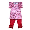 Factory direct wholesale kids clothes Floral Capri sets Toddler Girls Spring Clothes New Clothes