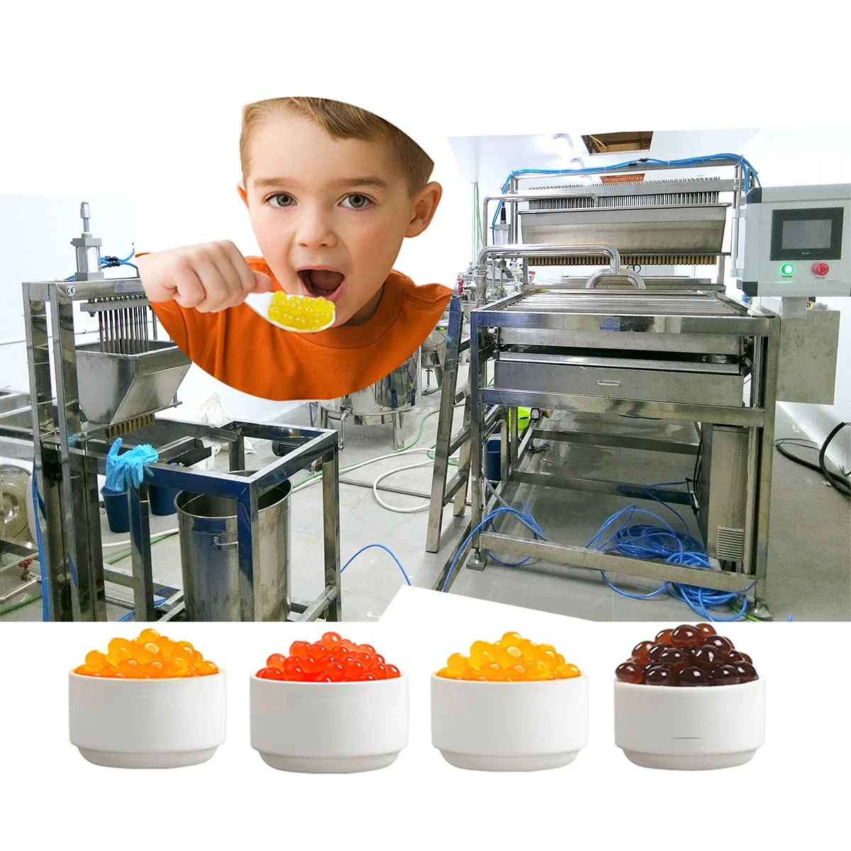 Full automatic juice filling ball machinery popping juice ball forming machine agar jelly sweet machinery form shanghai