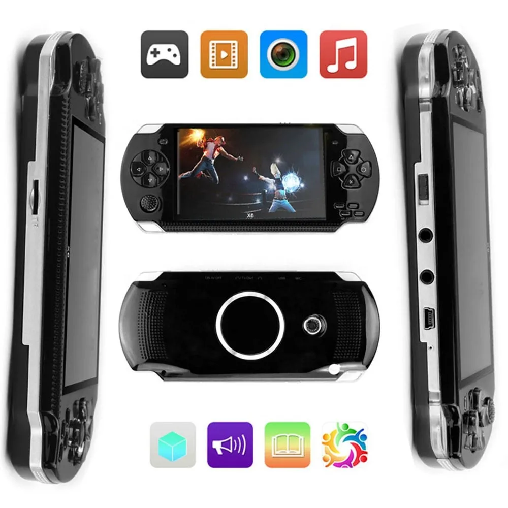 Retro X6 Handheld Game Console 4.3 Inch Screen Video Game Player Real 8