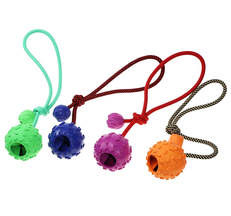 Interactive Food Dispensing Treat Ball Dog Toys Tug of War Tug Toys Dog Bite Rope For Dog Interactive Pets Products Feeder