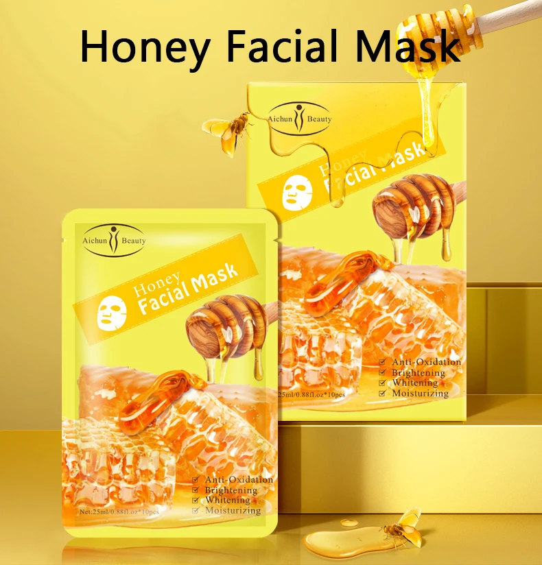 Natural Honey Collagen Facial Mask Whitening And Anti-Oxidation Hydrating Face Sheet Mask