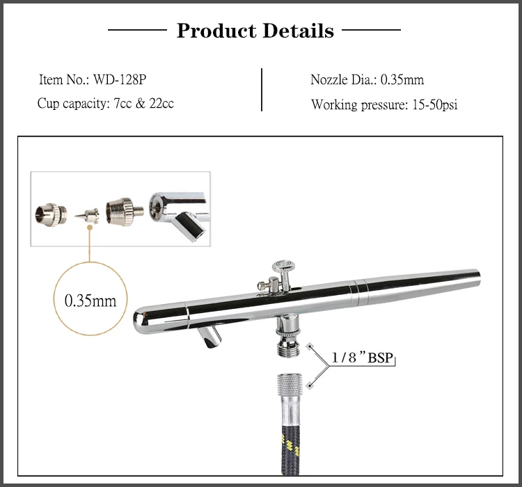 LinhaivetA portable dual action airbrush kit tattoo machine hair air brush gun