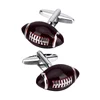 SAVOYSHI Novelty Sport Rugby Cufflinks for Mens Suit Shirt Cuff buttons Brown Enamel Cuff links Wedding Brand Jewelry