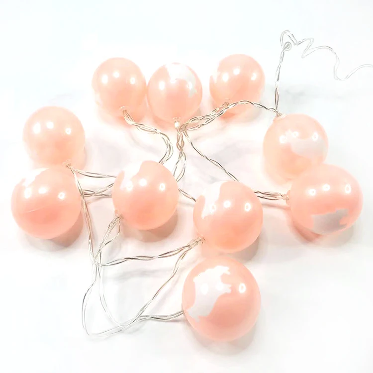 1.7M Cute Christmas Tree Decoration Gift Pink Ball Led String Light