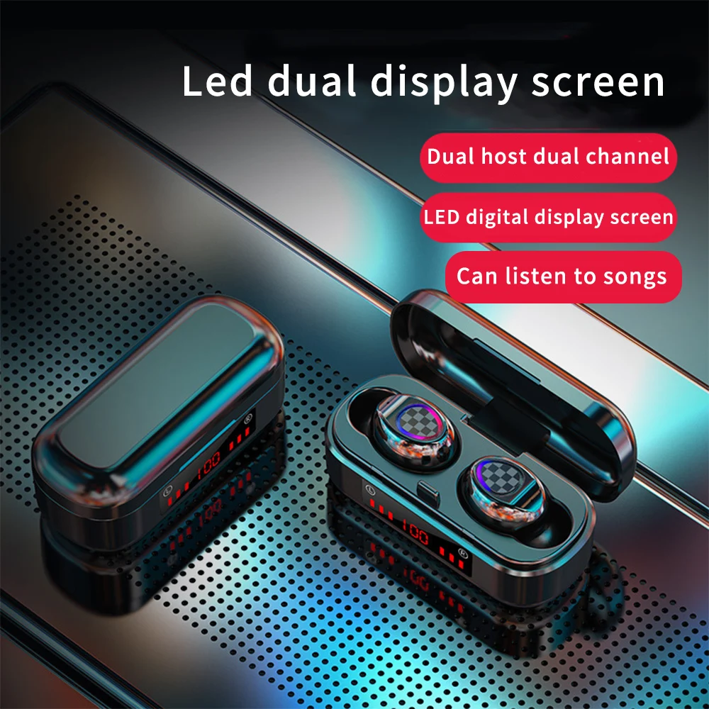 Free Shipping 1 Sample OK IPX6 TWS Earphone 5.0 Touch Music Wireless Earphones Stereo Headphones Wireless Earbuds - ANKUX.COM