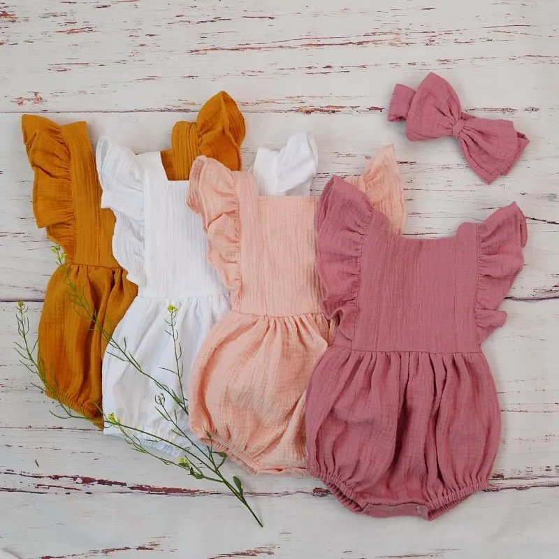 ruffle baby romper
