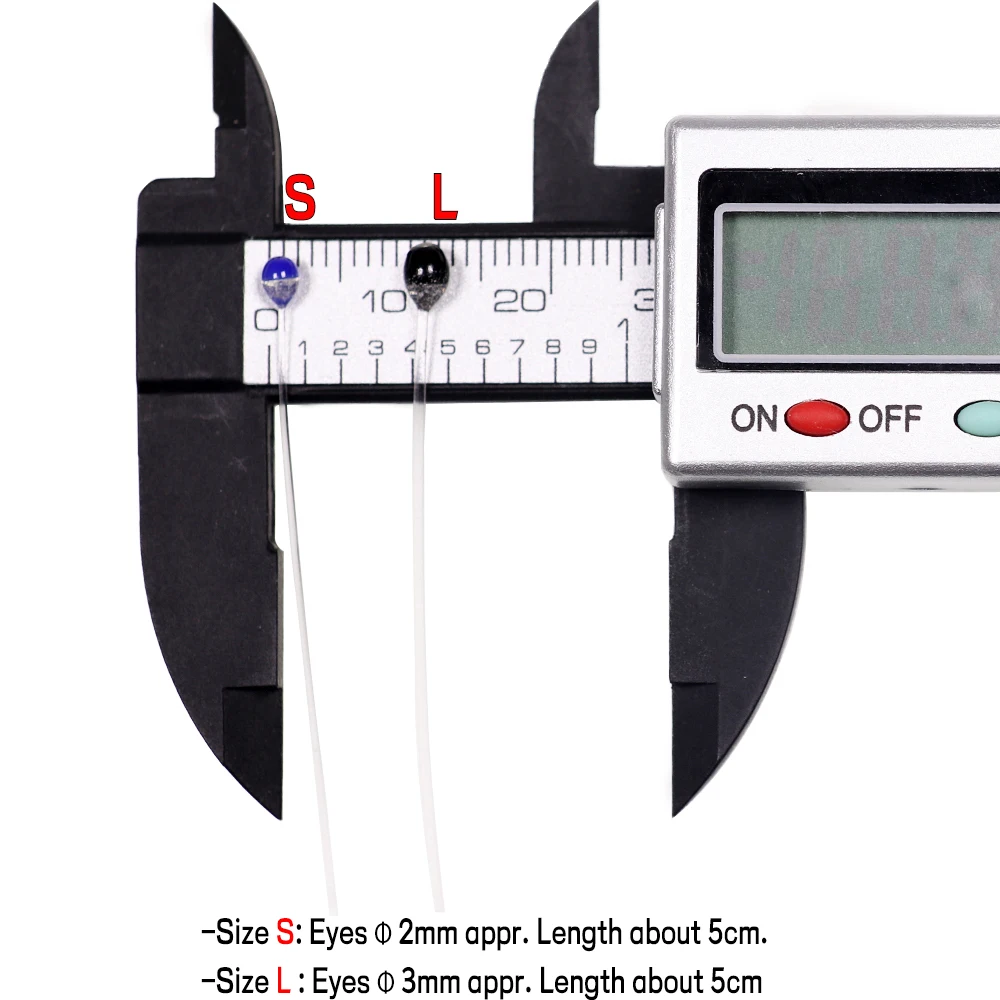 Wholesale 2/3mm Crab Shrimp Eyes For Fly Tying Black Red Color For