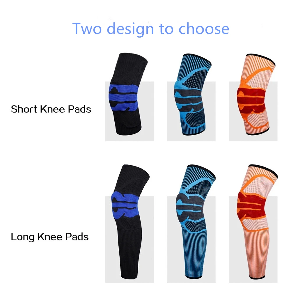 2022 Unisex Silicone Patella Gel Pad Sports Full Leg Knee Brace Anti