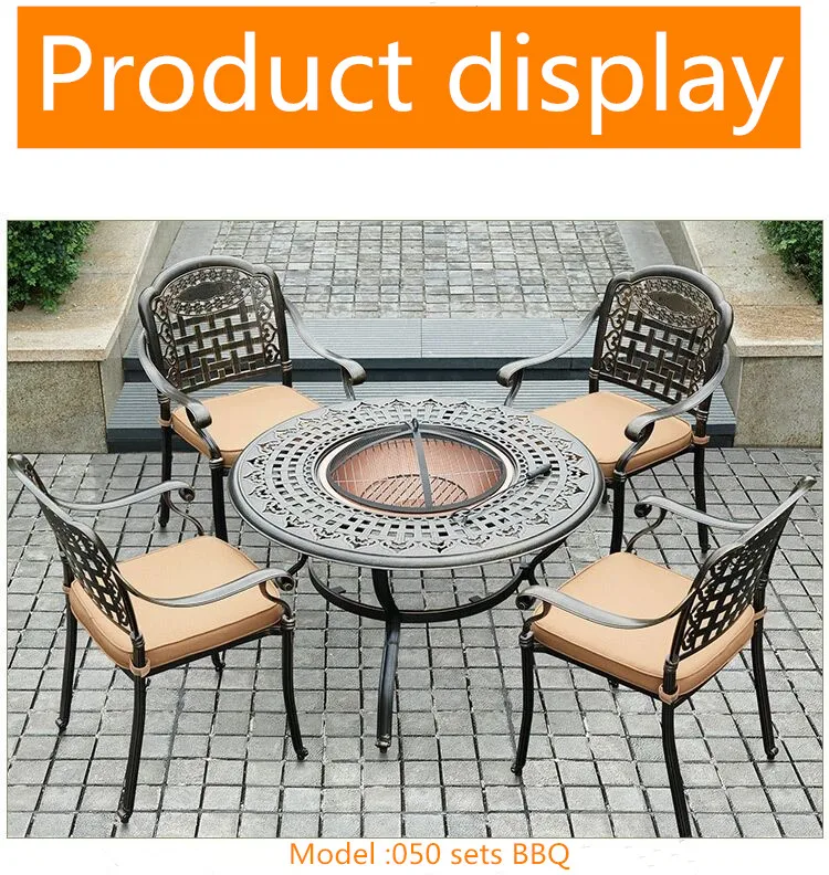 Outdoor Cast Aluminium Dining Table And Chair Buy Aluminum Dining