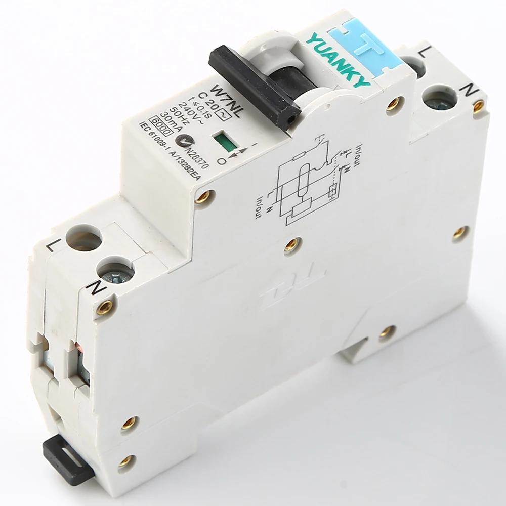 Bs61009-1 Micro Rcbo Breaker 30ma 300ma B16 18mm One Pole 32amps 1p 2p ...