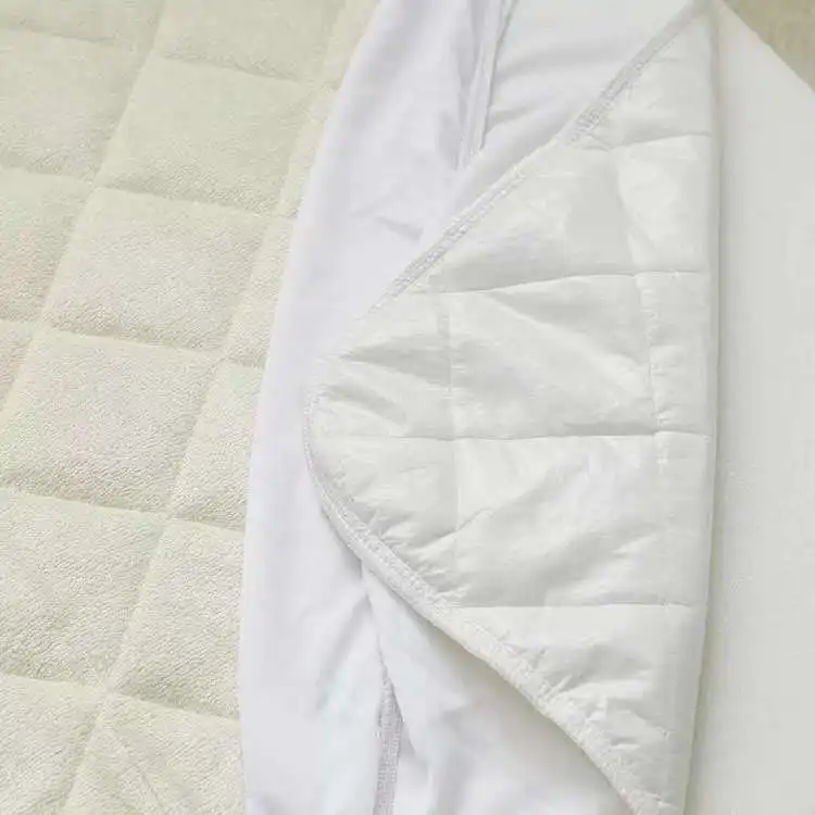 Premium Hypoallergenic Unbleached Bamboo Terry Quilted Baby Crib