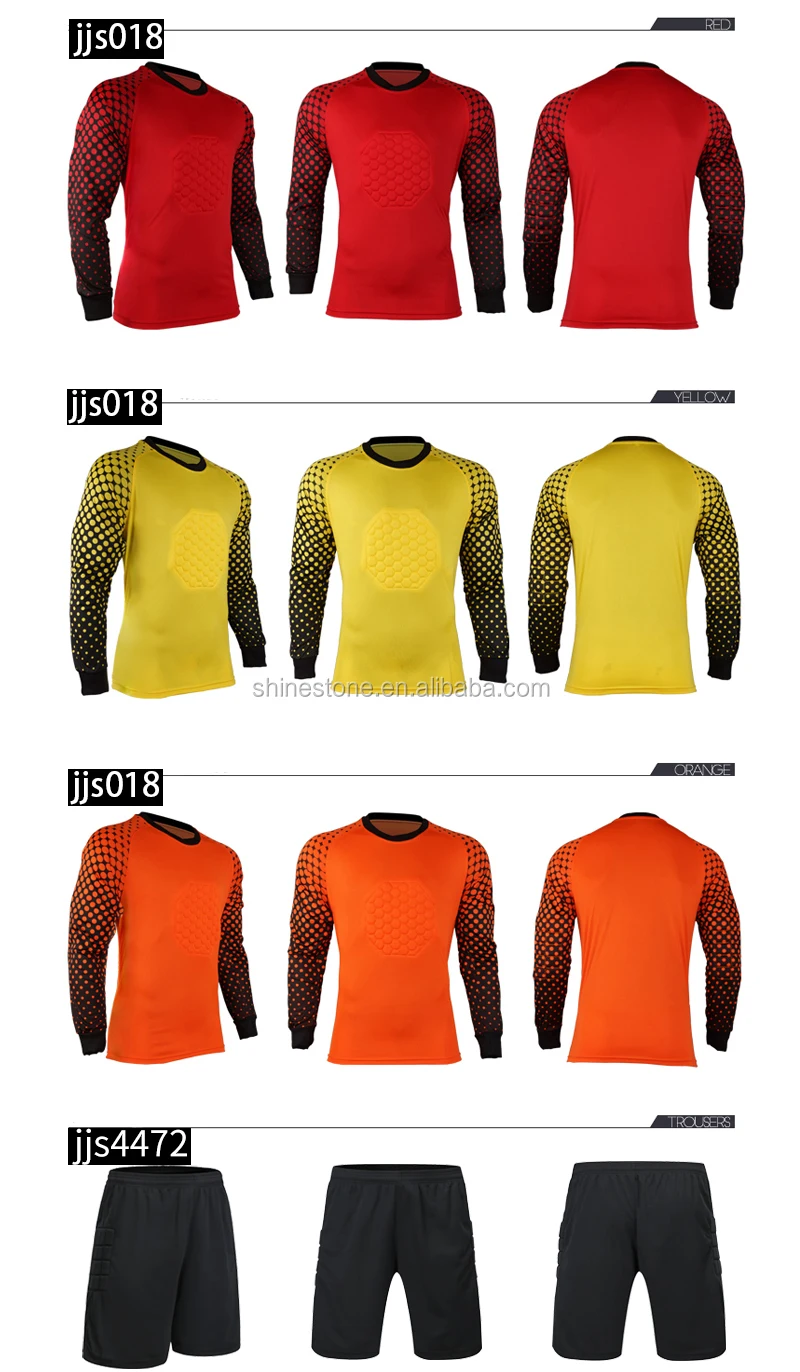 Wholesale Price Goalkeeperjersey Soccer Football Shirt With Protective