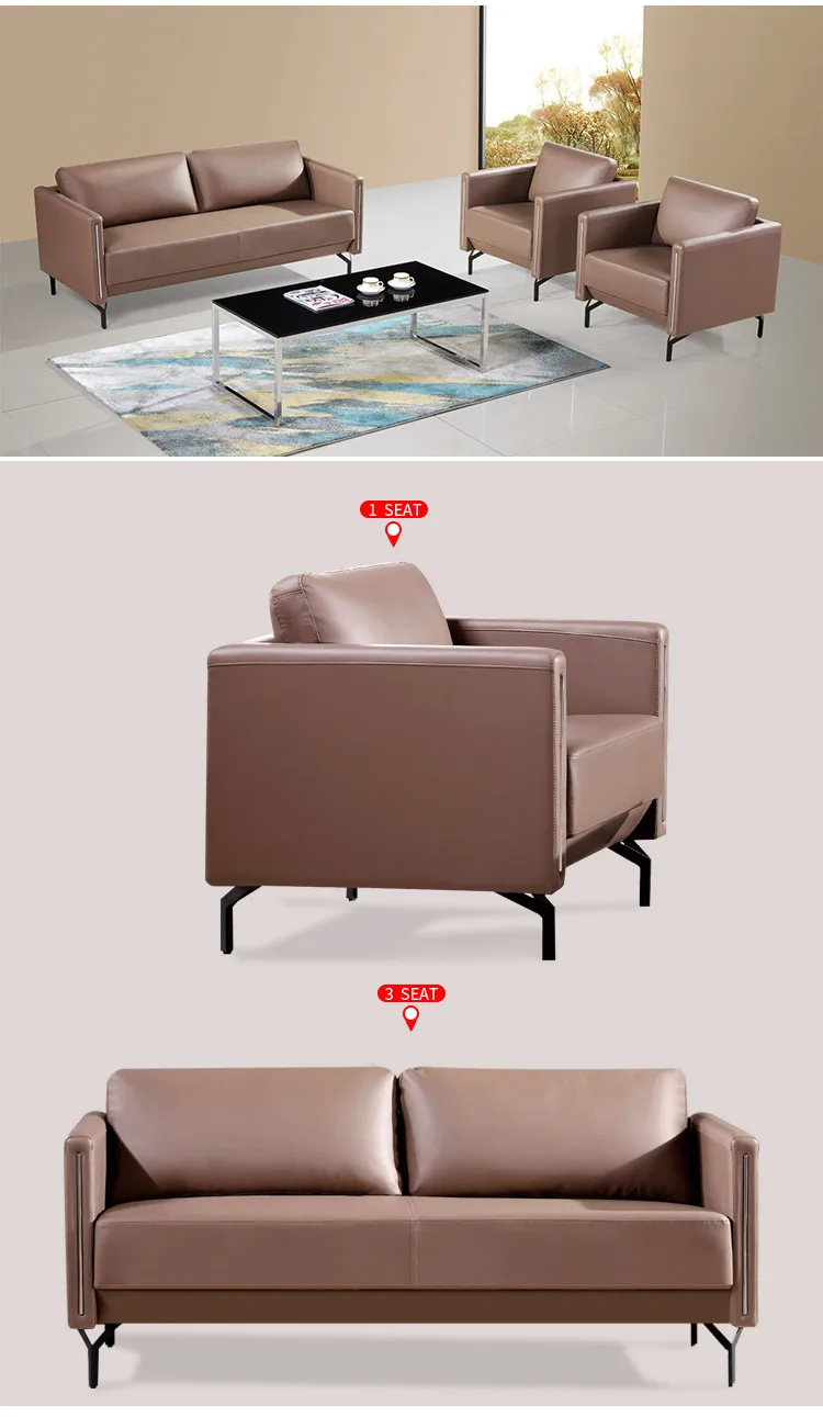 Pengpai 7 Seater Large Leather Seats And Sofas Modern Sofa