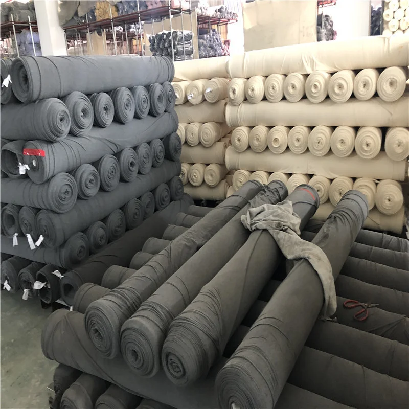 Manufacturer Wholesale Knit Jersey 100 Cotton Material Gray White Fabric Textile For Garment