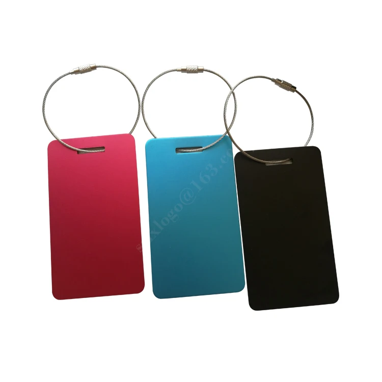 Custom Metal Blank Luggage Tags Personalized Laser Aluminium Baggage