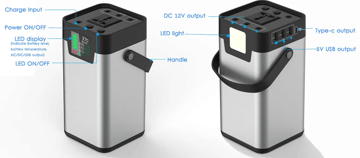 High Capacity Emergence Multi functional Factory Mobile Power 12V output EmPortable Power Bank with all Certificates - ANKUX.COM