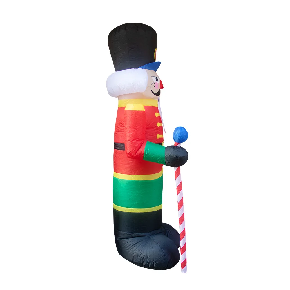 2.4m Inflatable Nutcracker Soldier Inflatable Santa Soldier For Christmas Decoration Supplies