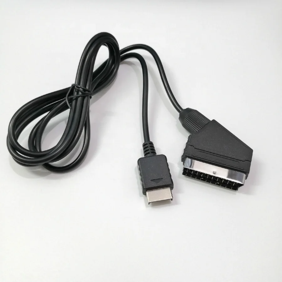 1.8m Rgb Scart Cable For Sony Playstation Ps2 Ps3 Tv Av Lead