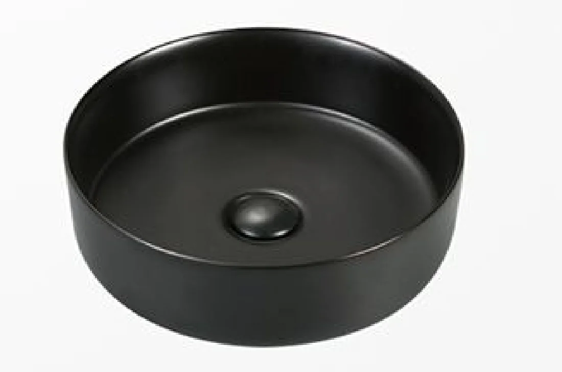 Popular design black round bathroom cabinet art wash basin for family