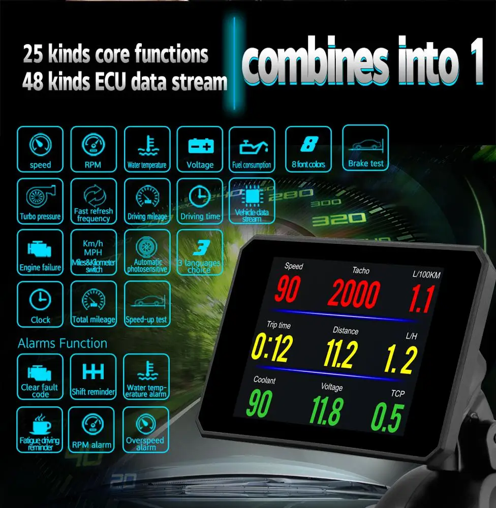 Smart Digital Obd Gauge Mini Car Water Temperature Gauge Magician Auto