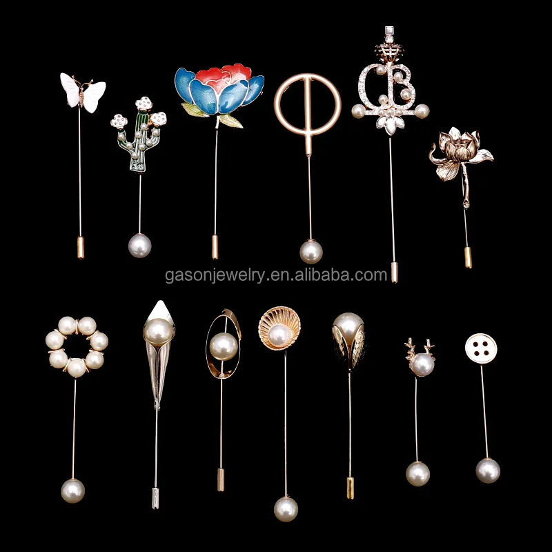 Beautiful Fancy Design High Quality Hijab Pin With Factory Price Muslim Brooch Hijab Scarf Pins 3579