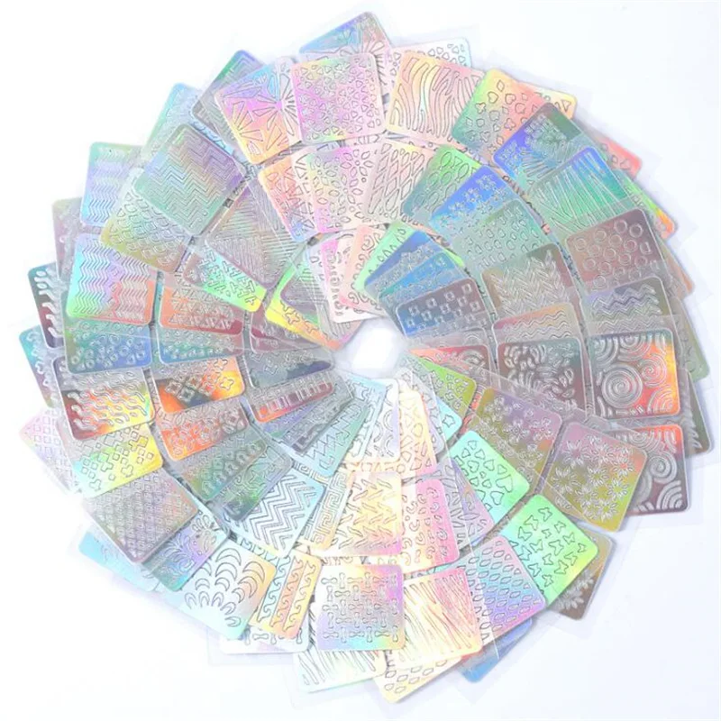 24pcs Flash Nail Vinyls Foil Airbrush Polish Stamping Tool Fashion Flash Hollow Nail Sticker Stencil Laser 3D Nail Art stickers.jpg