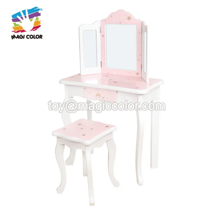 New Design Girls Wooden Makeup Vanity Table With Mirror W08h072 S Buy Vanity Table With Mirror Vanity Table With Mirror Wooden Vanity Table With Mirror Product On Alibaba Com