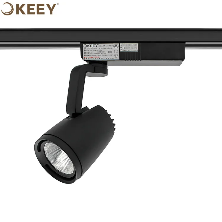 2020 keey hot sale 10w black 3-wire led track light special design omni-directional adjustable track led light DG314