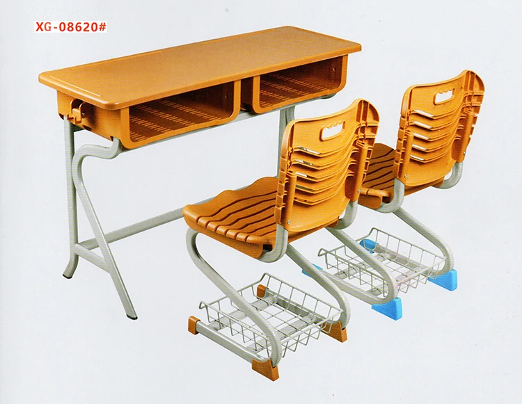 Popular School Furniture Classroom Pupil Abs Plastic Desk And Chair Set