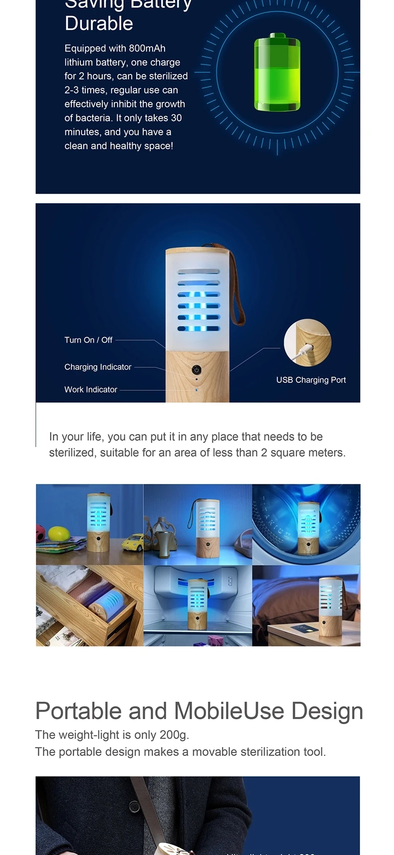 Promotional Gift Air Purifier In Car Home Air Sterilizer Suitable Small Space Ozone Generator UVC Air Disinfector Lamp