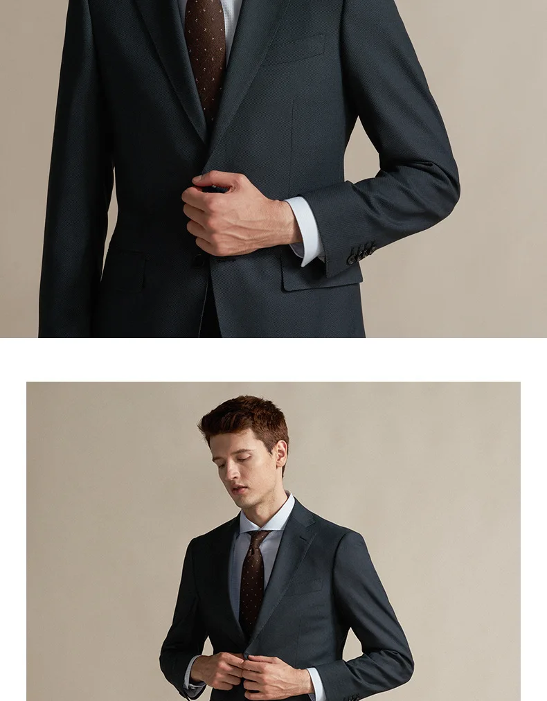 2020 new Men's bird's eye texture wedding suits Business slim formal suit banquet formal suit can be customized in size