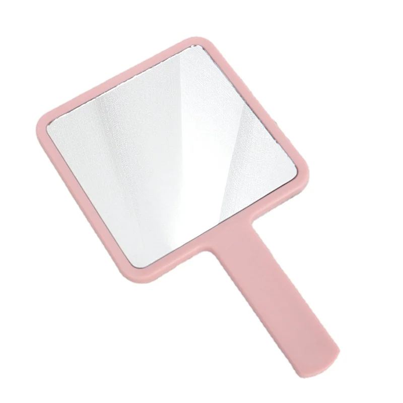 High-definition Hand Makeup Mirrors Plastic Pink Hand Mirror - Buy ...